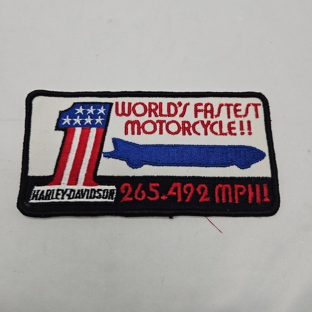 Harley Davidson Worlds Fastest Motorcycle Patch